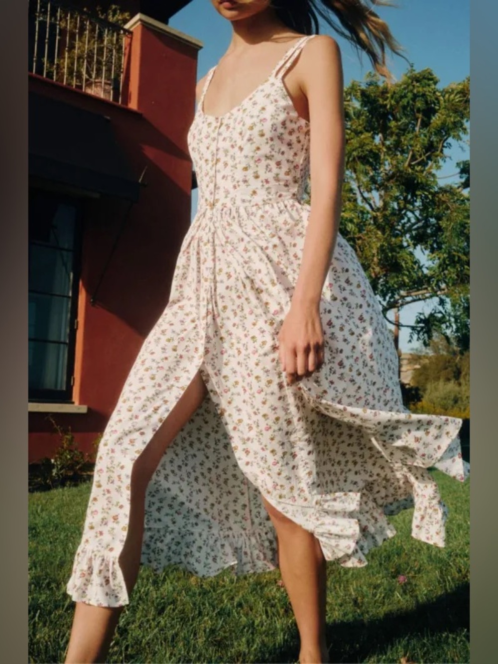 Christy Dawn Nicks Dress in Cream Garden Floral size M